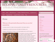 Tablet Screenshot of ecospiritualityresources.com